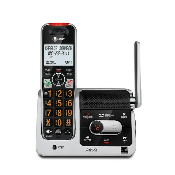 Teléfono inalámbrico AT&T BL102 DECT 6.0 con contestador automático plateado