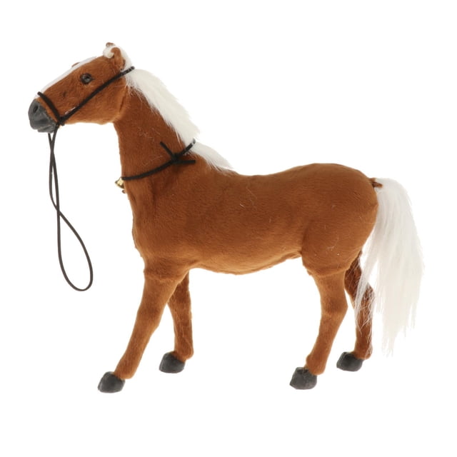 muebles para el hogar Modelo De Caballo Realista Modelo Animal Estatuilla Juguete Estatua Adorno Marrón Oscuro Marron oscuro Magideal muebles para el hogar
