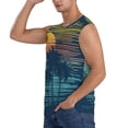thumbnail image 3 of Bingfone Palm Trees Pattern Men's Tank Tops Workout Sleeveless Tee Shirts Running Beach Tanks for Men-Medium, 3 of 7