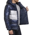 thumbnail image 3 of Chaqueta Tommy Hilfiger para hombre, con capucha, acolchada, perlado, azul marino, 3 of 5