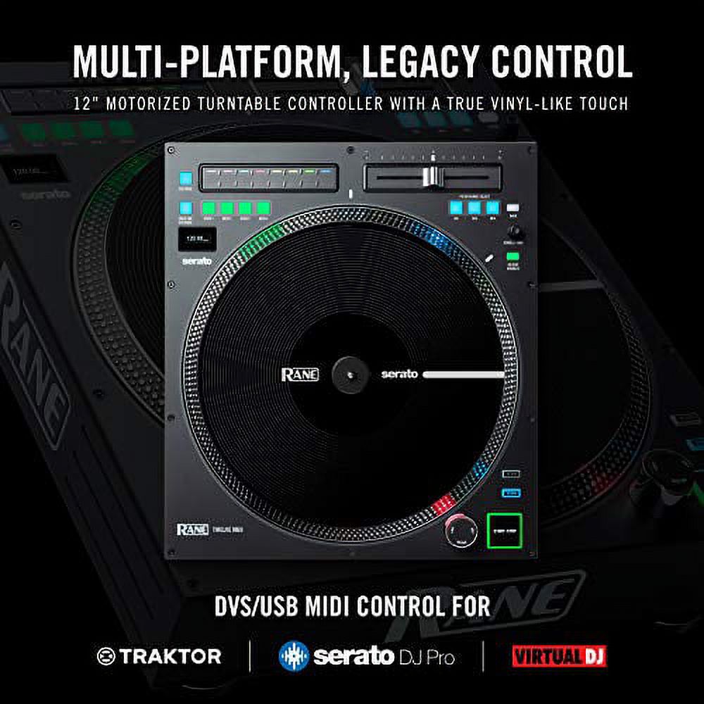 Rane Twelve MKII 20.30 in x 20.30 in x 8.40 in Solid Steel Strength Durability, Black