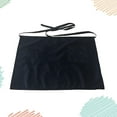 thumbnail image 4 of landege Half-length Working Apron Waist Apron Short Serving Aprons with Pockets Waiter Waitress Workwear (Black Polyester Cotton Material), 4 of 8
