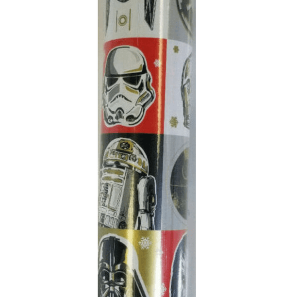 Star Wars Wrapping Paper Lightsaber Christmas Gift Wrap (1 Roll, 70 Sq