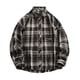 thumbnail image 1 of Blusa y camisa de manga larga con cuello vuelto, camisa informal a cuadros para hombre, blusa holgada juvenil de manga larga con cuello vuelto, blusa de poliéster para hombre, 1 of 3