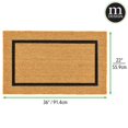 thumbnail image 3 of mDesign Coir and Rubber Non-Slip Indoor/Outdoor Entryway Door Mat, Natural/Black, 3 of 8