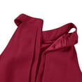 thumbnail image 7 of iEFiEL Womens Sleeveless Halter Neck Bridesmaid Dress High Low Evening Party Flare Dress, 7 of 7