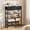 Black, variant on BGTREND 5-Tier Shoe Rack Organizer with Wooden Top and 2 Fabric Drawers, Shoe Stand Shelf for Entryway Hallway, Black