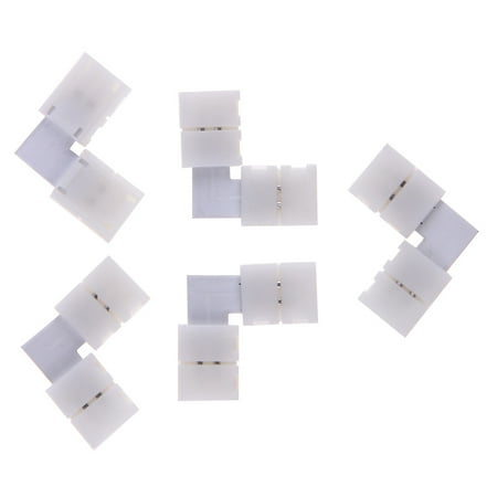 

OKESYO 10Pcs LED Strip Connector 2pin 8mm L Shape with Solder Free Connector