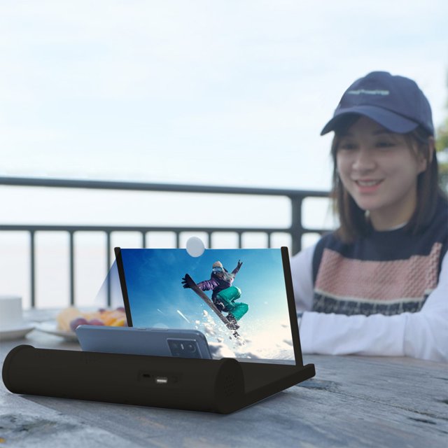 Amplificadores de Audio XWSHYW Lupa de Pantalla 14'' para Teléfono Móvil Soporte Plegable