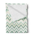 thumbnail image 2 of Aqua Soft Flannel Fleece Throw Blanket, Sketchy Blurry Abstract Zig Zag Chevron Shapes Retro Beige, Cozy Plush for Indoor and Outdoor Use, 60" x 80", Petrol Blue Turquoise, by Ambesonne, 2 of 5