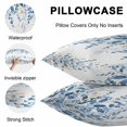 thumbnail image 5 of Blue Eucalyptus Leaves Throw Pillow Covers 16x16 Inch Set of 2, Farmhouse Botanical Watercolor Waterproof Outdoor Pillow Covers, Decorative Cushion Pillowcases for Couch, Sofa, Bed, Garden, Patio, 5 of 9