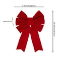 thumbnail image 2 of Red Velvet Christmas Bow - Elegant Holiday Tree & Gift Decoration with Reusable Durable Velvet for Festive Home & Party Decor, 2 of 5