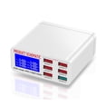 thumbnail image 1 of USB Charging Station With LCD Display 6 Ports Desktop Mobile Phone Charger Smart Fast Charging For Smart Phones Tablet PC ,Easy to Use, 1 of 7