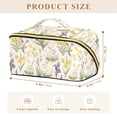 thumbnail image 4 of FORMRS Makeup Bag Travel Cosmetic Organizer for Women Fold Flat Zipper Pouch with Handle, Floral Rabbit, 4 of 8