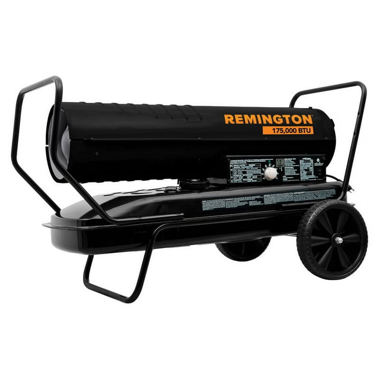 Remington REM-175T-KFA-B 175,000 Btu/Hr. 4300 sq. ft. Forced Air  Diesel/Kerosene Heater - Walmart.com