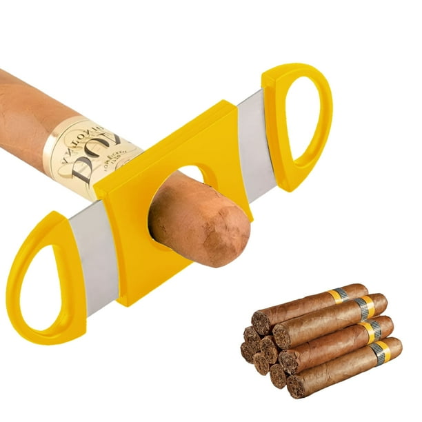 CORTADOR DE PUROS HABANOS ECOMLAB CORTAPURO ACERO INOXIDABLE (AMARILLO)