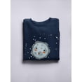 thumbnail image 3 of Cute Moon Design Sweatshirt Women -Image by Shutterstock, Female x-Large, 3 of 4