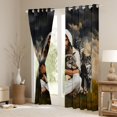 thumbnail image 3 of Homewish Safari Wolf Curtains Pack of 2 (42x84 Each) For Adults Boys Girls,Jungle Animal Curtains Blackout,Woodland Wildlife Bedroom Curtains,Breathable Home Decor, 3 of 6