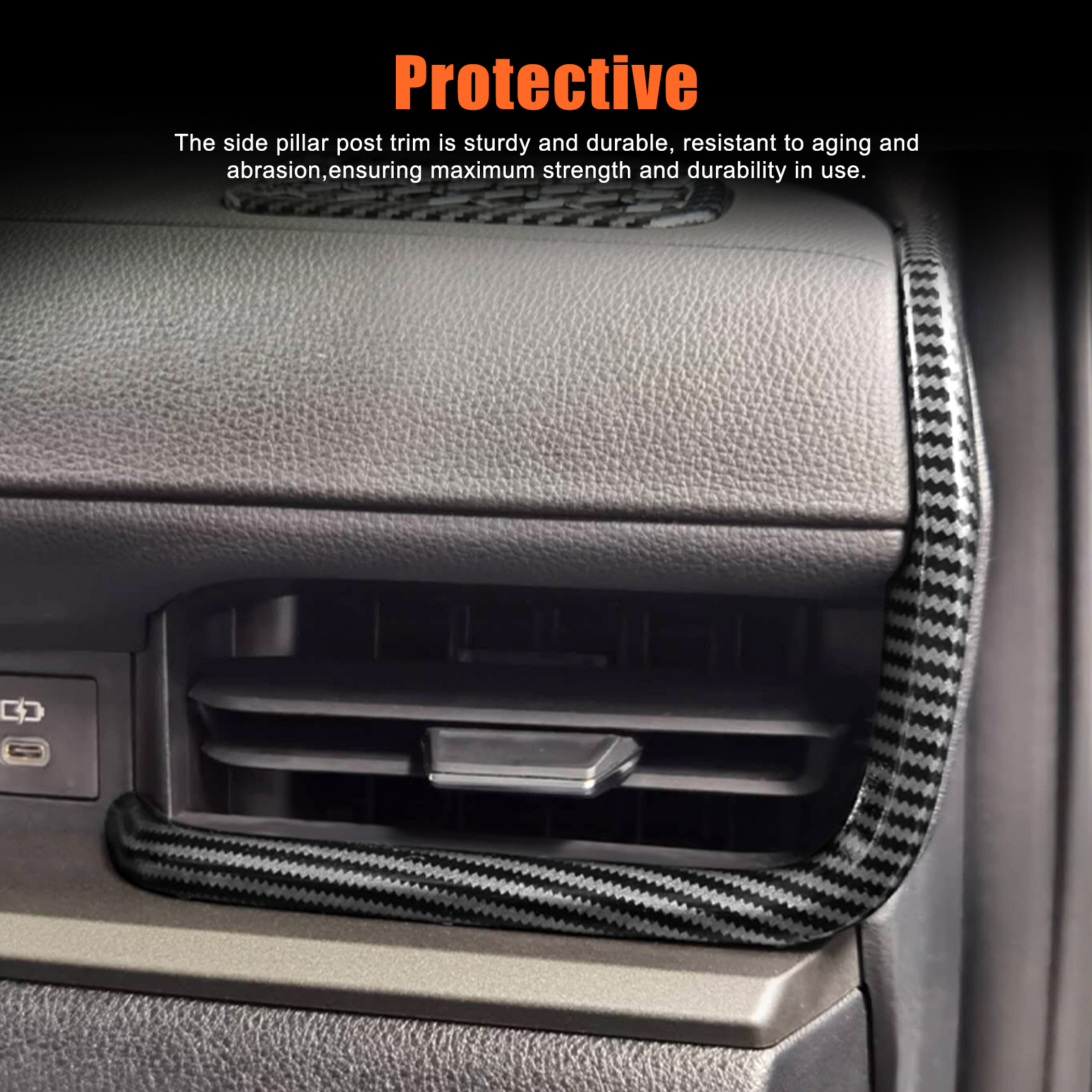Center console side air vent trim for the 2024 Toyota Grand Highlander,  air vent trim, car center console trim kit accessories