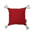 thumbnail image 2 of 11.5" Red and Green Snowflake Christmas Square Throw Pillow, 2 of 2