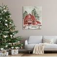 thumbnail image 2 of Stupell Industries Americana Barn Holiday Snow Scene Graphic Art Gallery Wrapped Canvas Print Wall Art, Design by Laura Konyndyk, 2 of 7