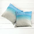 thumbnail image 6 of Ambesonne Tropical Throw Pillow Cover 2 Pack, Carribean Sea Beach, 18", Cream Navy, 6 of 7