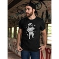 thumbnail image 2 of Astronaut In Space T-Shirt Men -Smartprints Designs, Male Medium, 2 of 4
