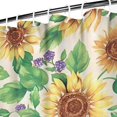 thumbnail image 3 of Waterproof Cute Sunflower Colorful Shower Curtain 72x72 Inch Boho Style Polyester Unique Shower Curtain for Bathroom Hotel Home Decor with 12 Plastic Hooks, 3 of 5