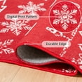thumbnail image 2 of BERTHMEER Christmas Area Rugs,Soft Bedroom Rugs,Washable Dining Room Rugs,Boho Snowflake Pattern Decorative Carpet,Red&White 5x7 ft, 2 of 4