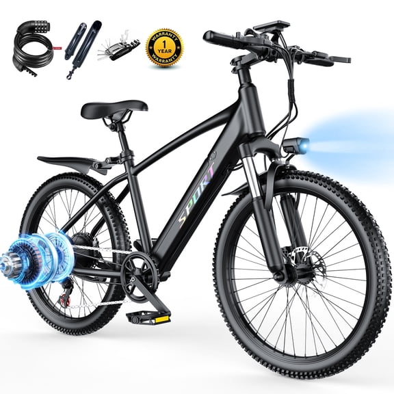 F28-1500W Peak 26" Electric Mountain Bike for Adults,48V 10.5A Off-Road E-Dirt Bike (Removable Battery)55 Mile Range,LCD Display,365 lbs Capacity,Pneumatic Tires-UL2849 Certified (Camp,Trail Rid)