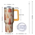 thumbnail image 2 of 40 oz Winter Wonderland Snowflake Tumbler with Handle and Straw, Stainless Steel Insulated Cup 40 oz, Leak Proof Holiday Mug, Gift Ideas, 2 of 4