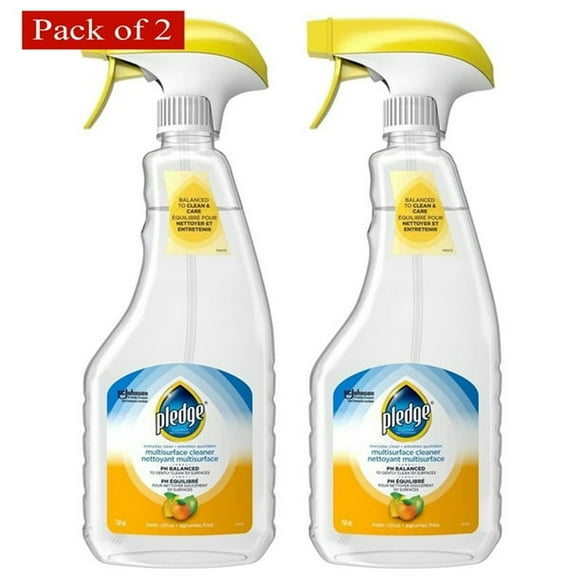 Pledge Everyday Clean Multi Surface Cleaner Fresh Citrus 750ml (Pack of 2)