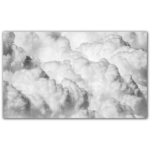 Picture-Tiles.com: Clouds Ceramic Tile Wall Mural WAL500386-53M. 30"W x 18"H using (15) 6" x 6" Ceramic Tiles-Satin Finish