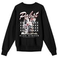 thumbnail image 4 of Pabst Blue Ribbon An American Classic Men's Black Crew Neck Sweatshirt, 4 of 7