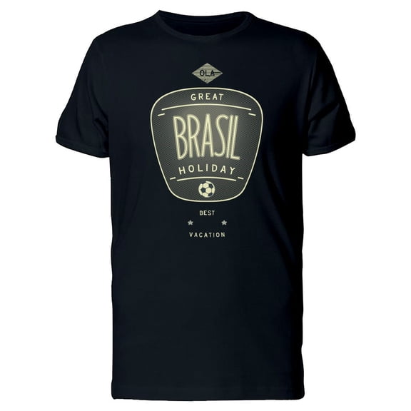 Brazil Logo With A Soccer Ball Tee Men's -Image by Shutterstock