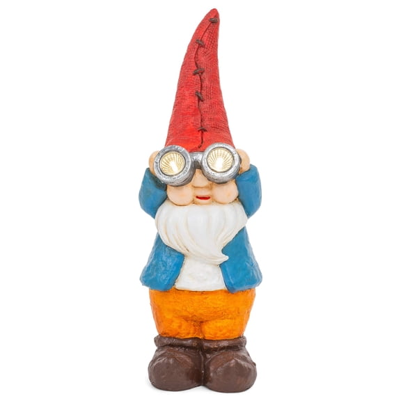 Garden Gnome LED Light Colorful 15 inch Resin Stone Door Greeter Figurine
