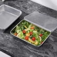 thumbnail image 4 of Visland Stainless Steel Food Containers with Lids Rectangle Meal Prep Container for Fridge Storage Kitchen Tray Leak-Proof Bacon Salad Cheese Deli Meat Fruit Picnic BBQ Organizer, 4 of 8