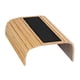 thumbnail image 1 of Mesa auxiliar rectangular de madera con reposabrazos, antideslizante, para sofá, portátil, para aperitivos beige, 1 of 8