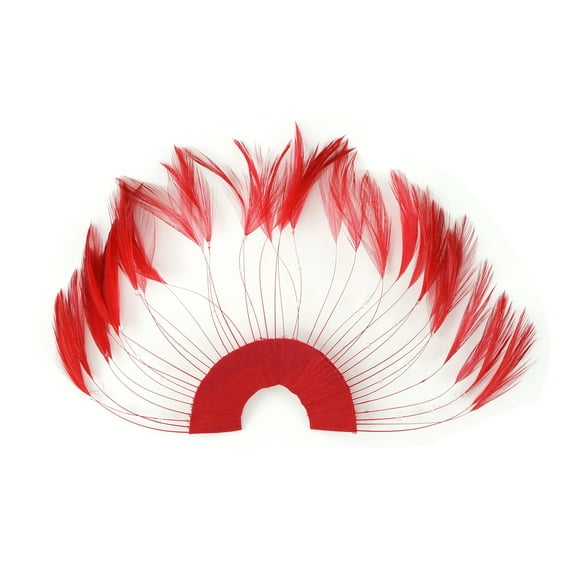 Zucker Feather Products Feather Hackle Plates - 12 pcs - 10" x 5.5" - Red