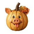 thumbnail image 1 of Bewildely Bonita decoración de calabaza de cerdo, estatuas de otoño, estatua de calabaza de granja para Halloween, Acción de Gracias y Pascua. Kits de decoración para fiestas cerdo, 1 of 6