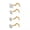 rose golden, variant on 4pcs Mix Shape CZ Nose Stud Rings Piercing Jewelry Surgical Stainless Steel --silver