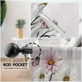 thumbnail image 6 of Farmhouse Floral Kitchen Curtains 27.5W X 39L Inch 2 Panel Rod Pocket Rustic Pink Flower Vintage Daisy Country Retro Wooden Small Short Cafe Tier Drapes Treatment Board Bathroom Home Decor, 6 of 6