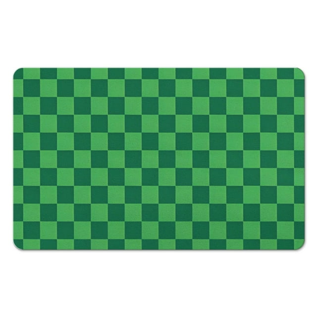 Soft, Absorbent Long Bathroom Mat | 20x32in Checkered Rug Runner | Non-Slip, Easy to Clean | Large Bath Mat for Bathroom Hallway