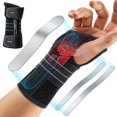 thumbnail image 1 of Muñequera Rakiie Carpal Tunnel, soporte nocturno, gris, talla M, 1 of 8