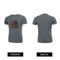 thumbnail image 2 of Coolnut Womens T Shirts Fashion Tops, Groovy Brown-Haired Girl In A Swimsuit Women's Basic Short Sleeve Tees, Grey Lightweight Casual Summer Clothes, S, 2 of 6