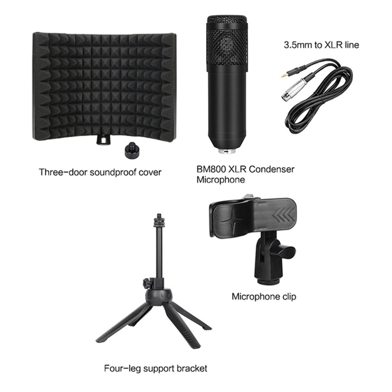 LeeQinersw Condenser Microphone Bundle Cardioid Mic Audio Cable Set of 5 PC for Windows XLR XLR Line