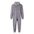 thumbnail image 6 of Xuniizn Unisex Fleece Onesie Adult Pajamas, Solid Color Front Pockets Zip Up Hooded Jumpsuit Pajamas, Soft Comfortable Thick Thermal Loose Casual Homewear Men Women Pajamas Jacket, S-5XL, 6 of 6