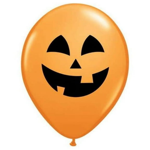 11 inch Qualatex Jolly Jack Pumpkin Latex Balloons (6 Pack) - Party Supplies Decorations