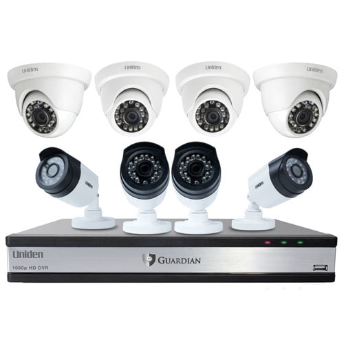 Uniden Guardian G71644d3 16channel 1080p 3tb Surveillance System With 8 Cameras