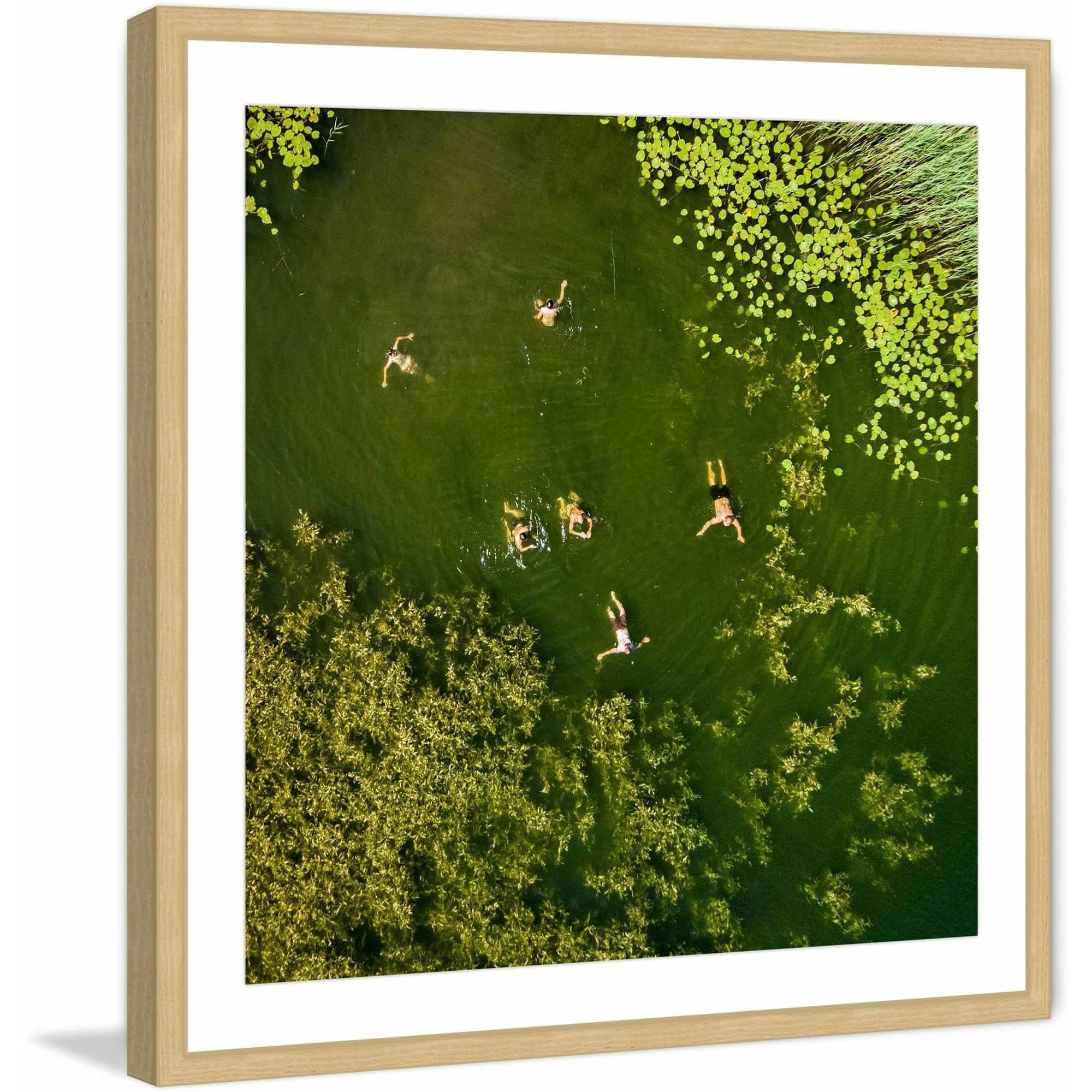 Marmont Hill "Lake Fun" By Karolis Janulis Framed Painting Art Print, 12.0" x 1.5"